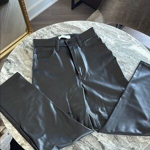 Abercrombie & Fitch Black Faux Leather Pants